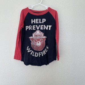 Peek Kids Long Sleeve Tee Black with Red Raglan Sleeves